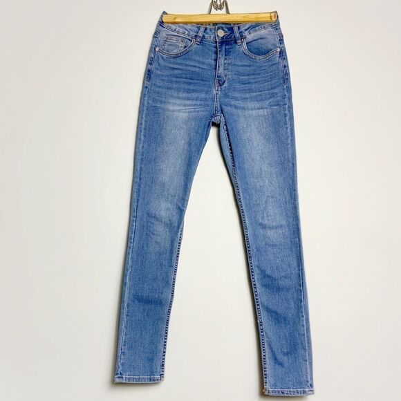 Denim - Cali ultra high rise blue jean mom jean straight leg skinny Jean